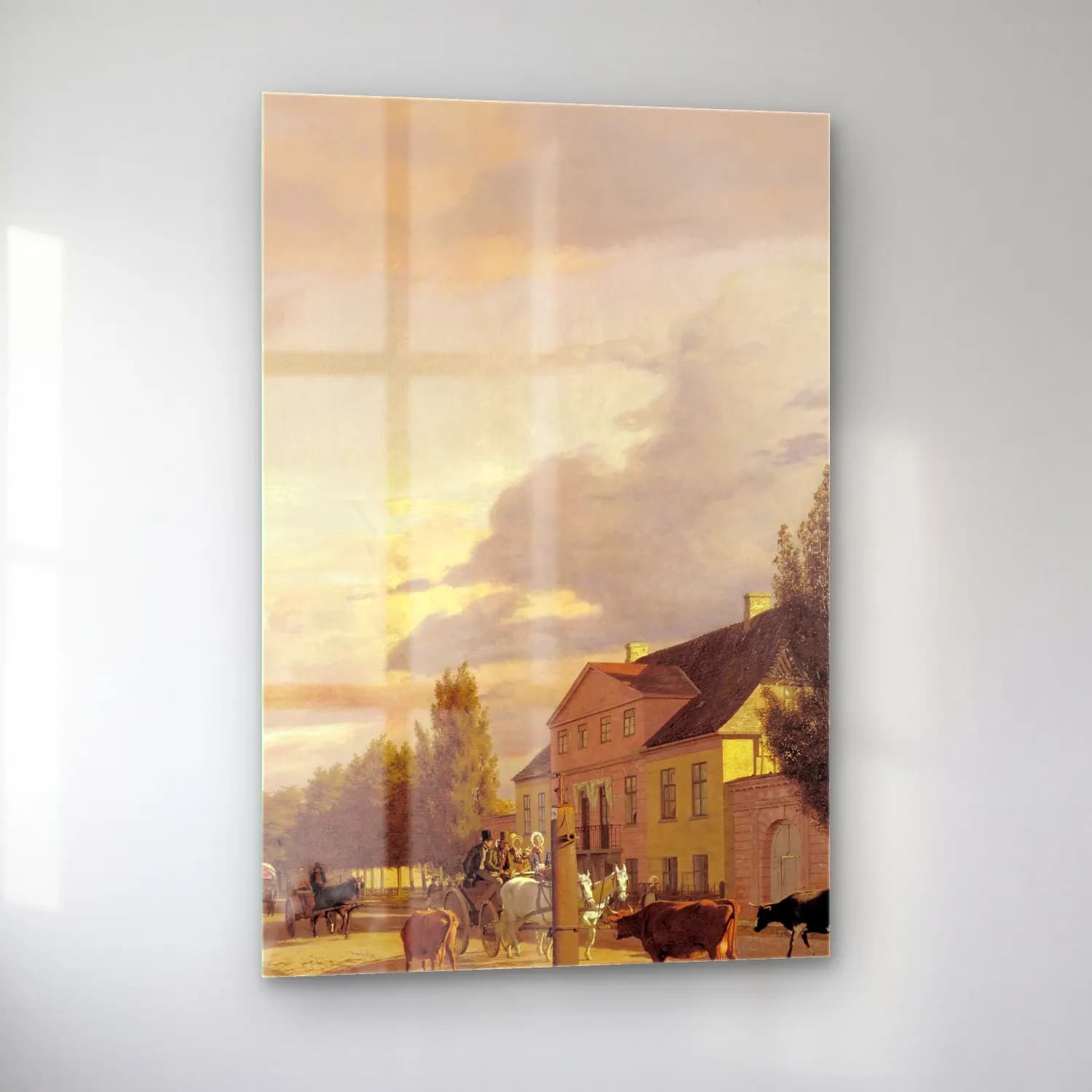 Christen Købke – View of a Street in Østerbro outside Copenhagen. Morning… cam tablo — sol açıdan görünüm