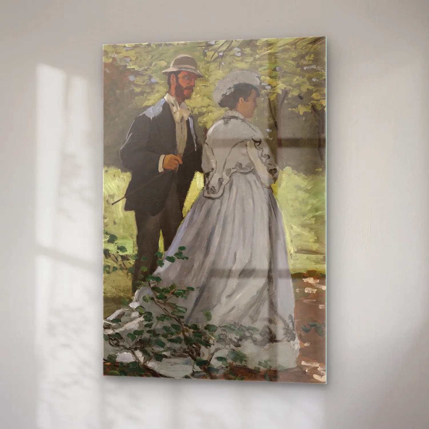 Claude Monet – Bazille and Camille (Study for Déjeuner sur l’Herbe ) cam tablo — sağ açıdan görünüm