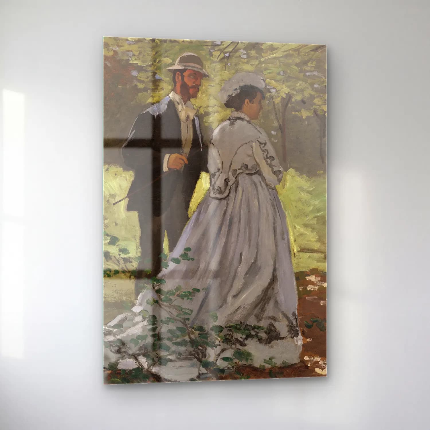 Claude Monet – Bazille and Camille (Study for Déjeuner sur l’Herbe ) cam tablo — sol açıdan görünüm