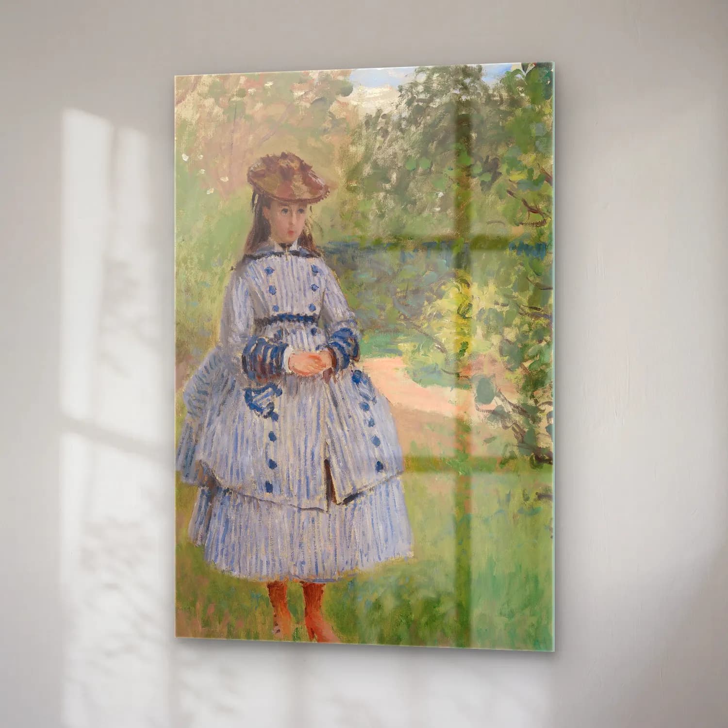 Claude Monet – Girl with Dog cam tablo — sağ açıdan görünüm
