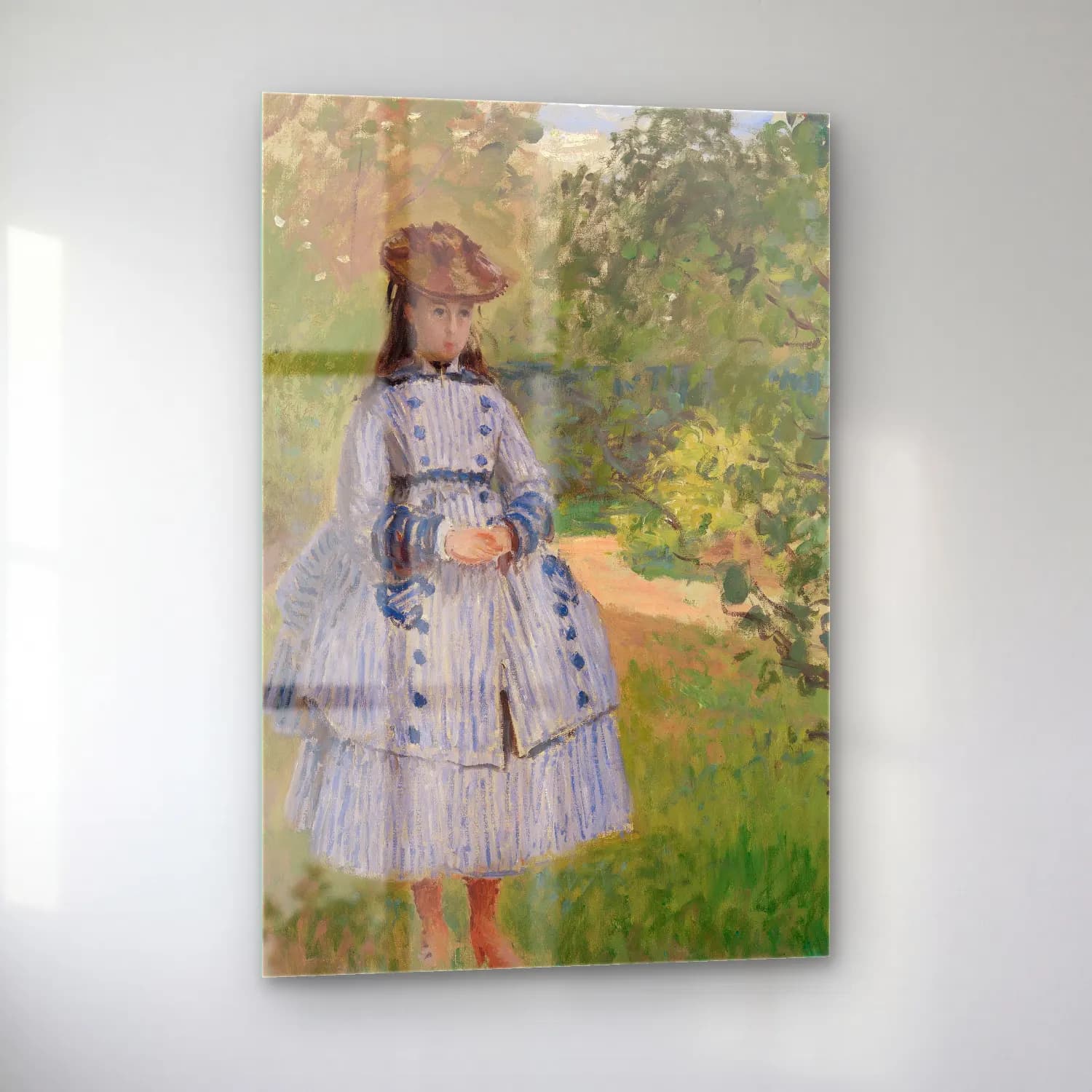 Claude Monet – Girl with Dog cam tablo — sol açıdan görünüm