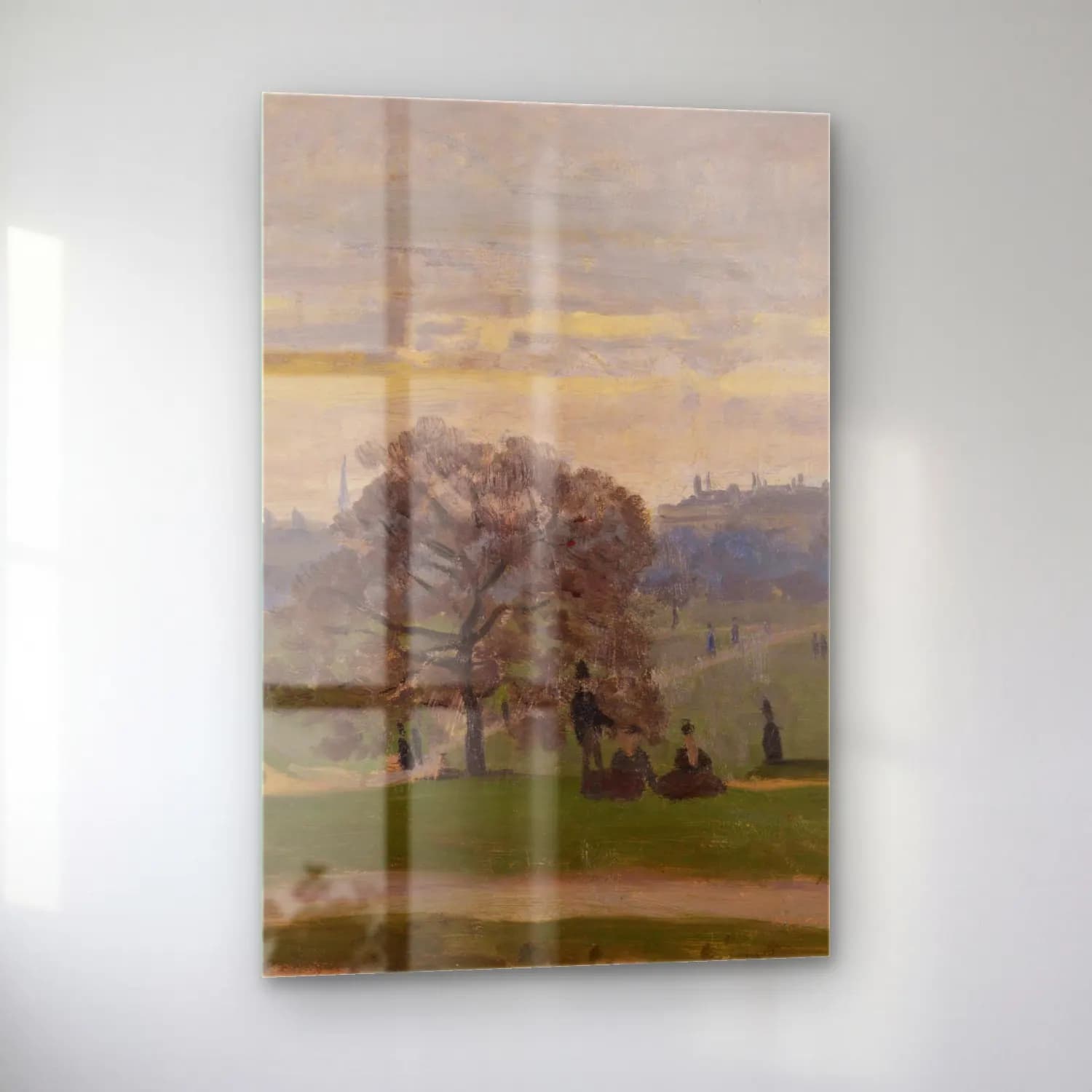 Claude Monet – Hyde Park, London (circa 1871) cam tablo — sol açıdan görünüm