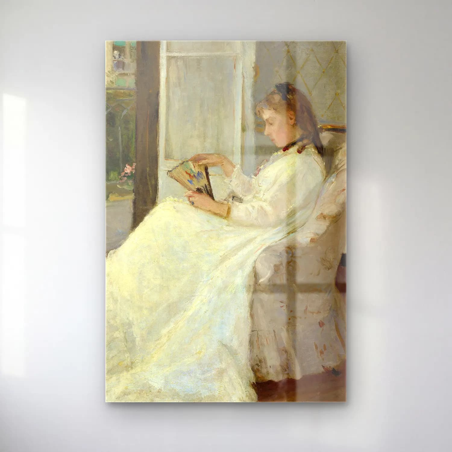 Berthe Morisot – The Artist’s Sister at a Window cam tablo — Berthe Morisot – The Artist’s Sister at a Window — empresyonist kitap okuyan kadın