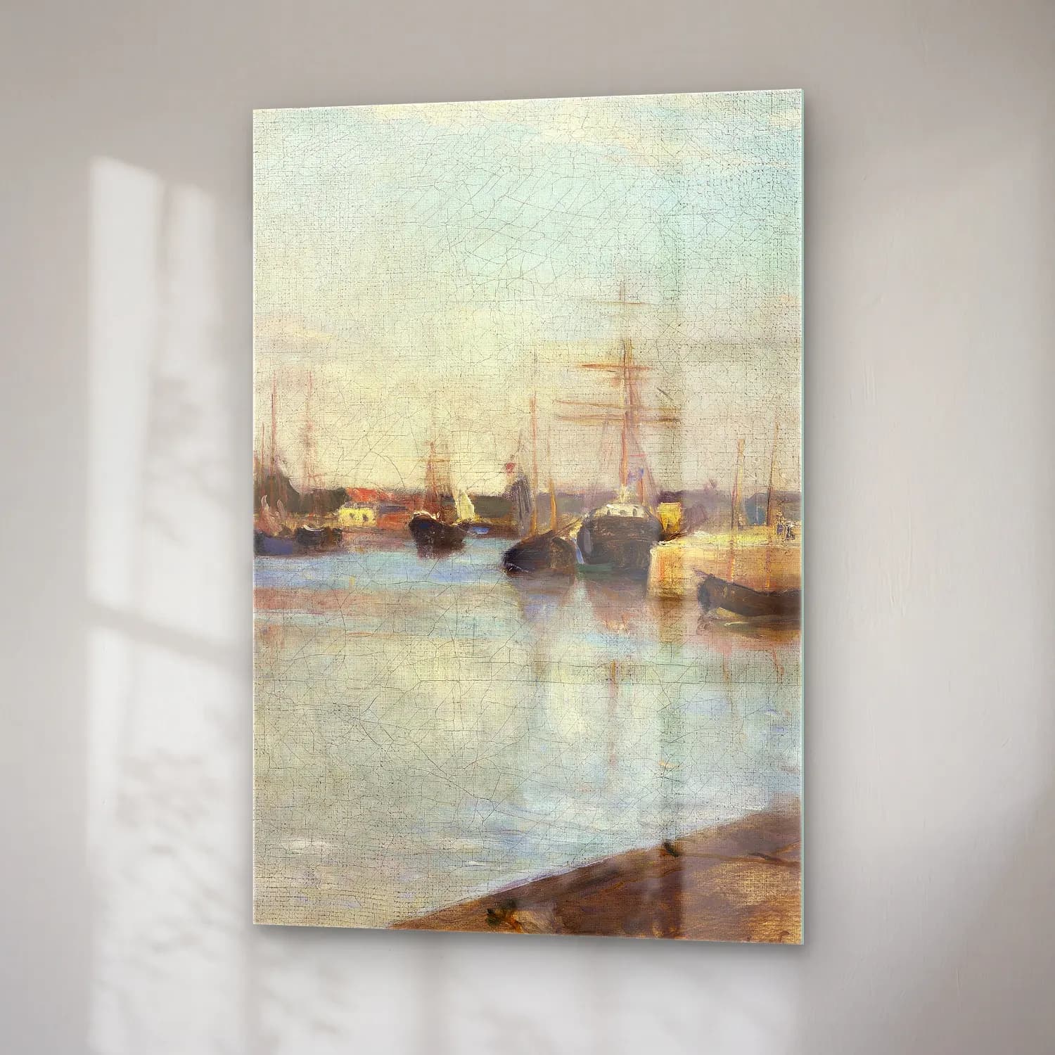 Berthe Morisot – The Harbor at Lorient cam tablo — sağ açıdan görünüm
