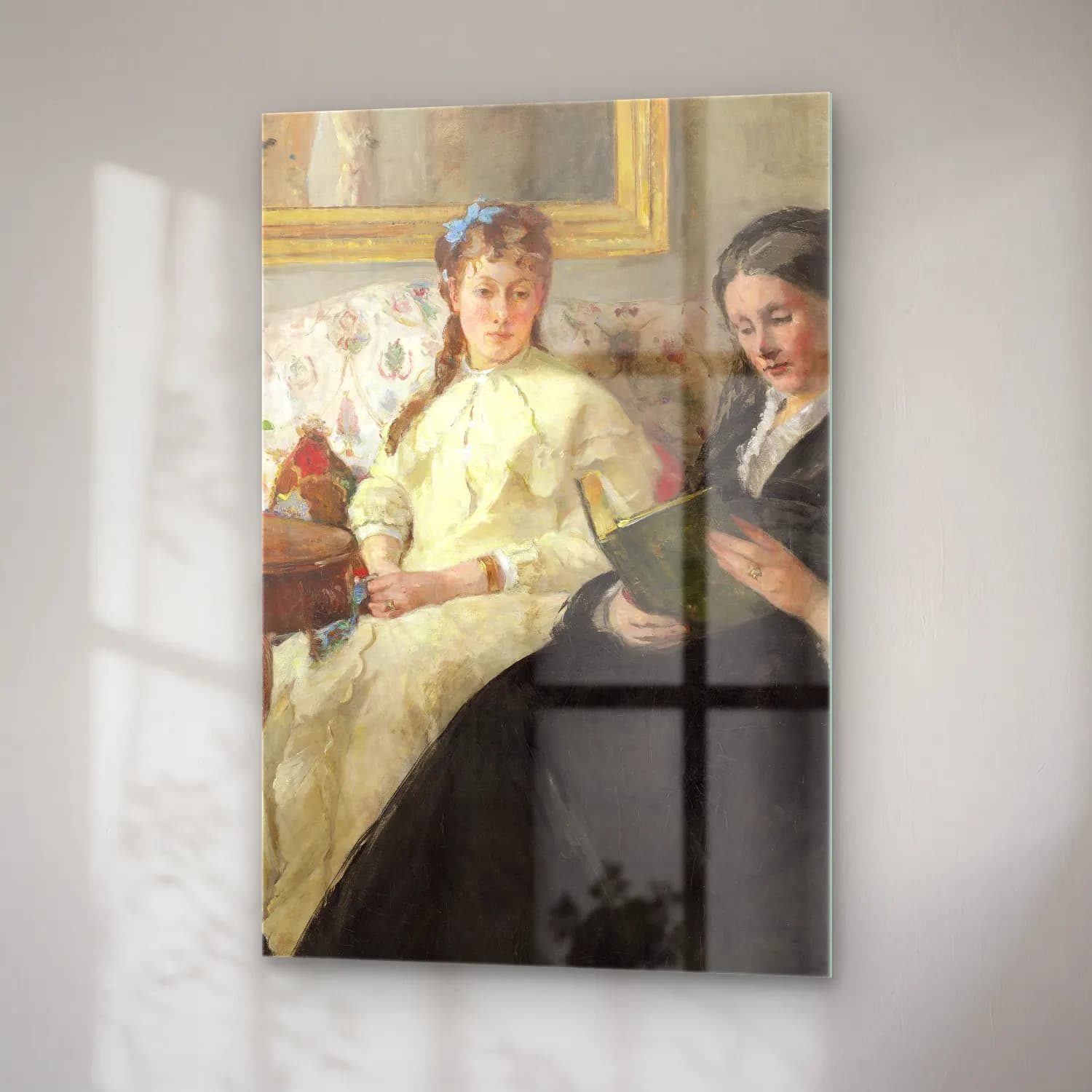 Berthe Morisot – The Mother and Sister of the Artist cam tablo — sağ açıdan görünüm