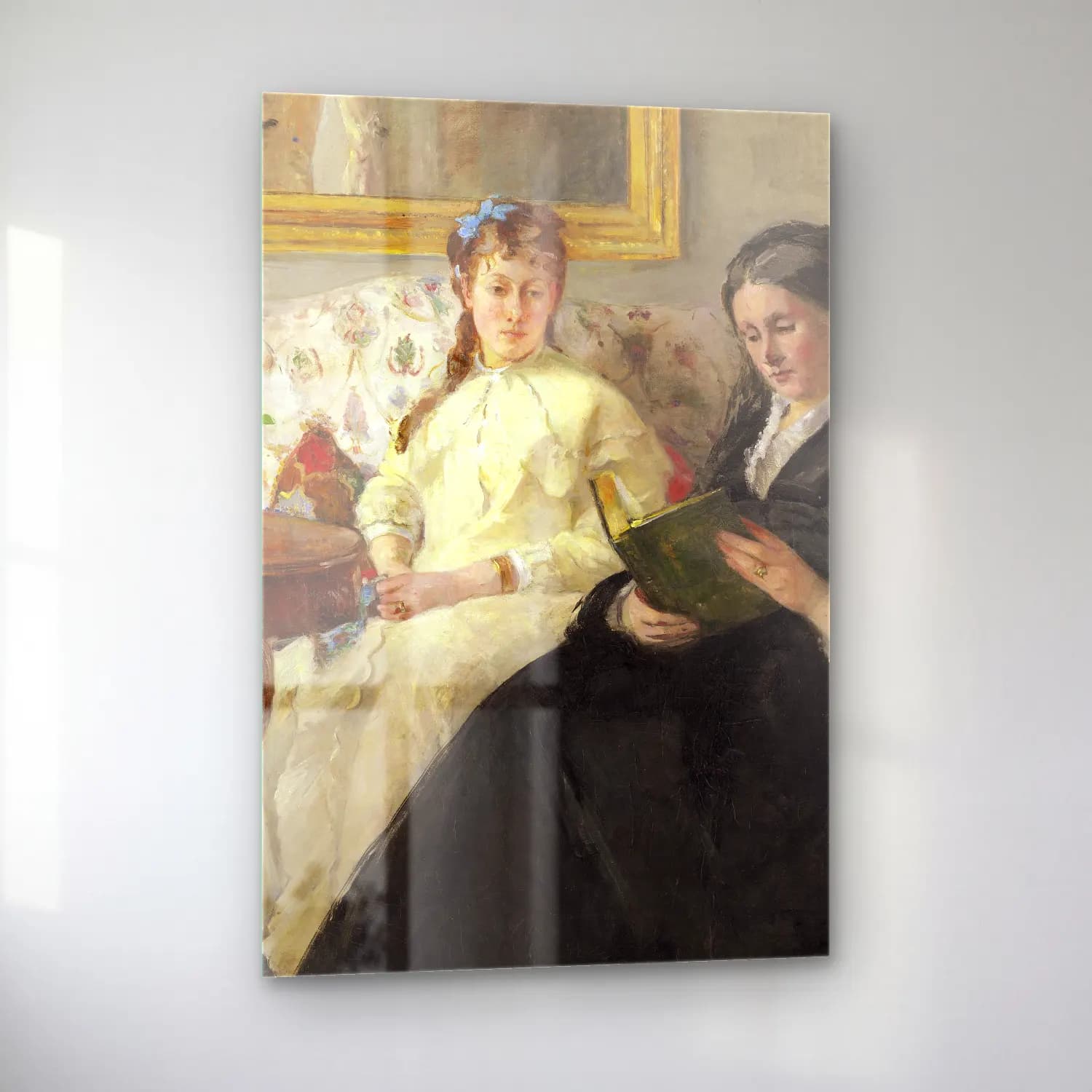 Berthe Morisot – The Mother and Sister of the Artist cam tablo — sol açıdan görünüm