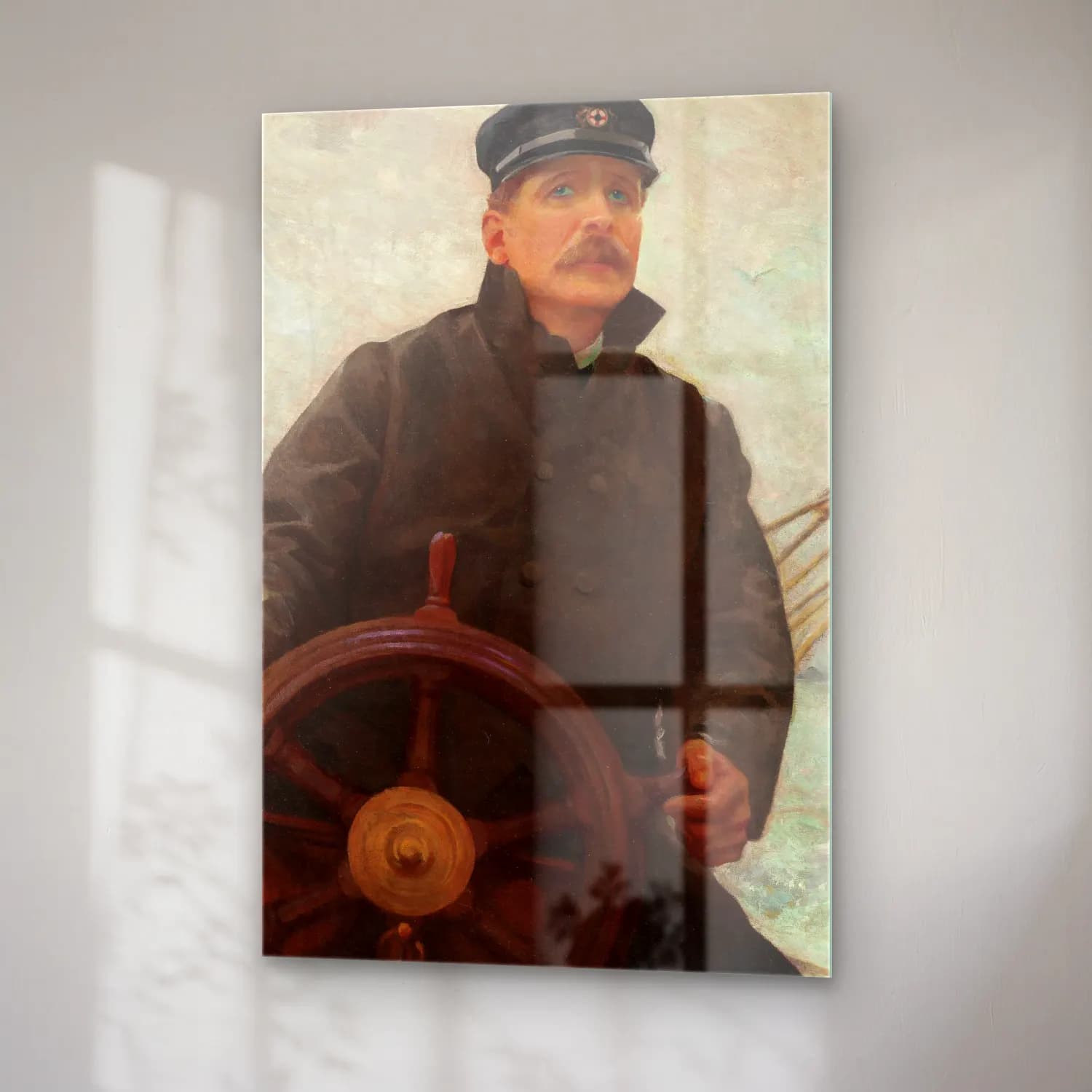 Robert William Vonnoh – At the Helm (Edward Dale Toland) (circa 1926) – Pastel Tonlar cam tablo — sağ açıdan görünüm