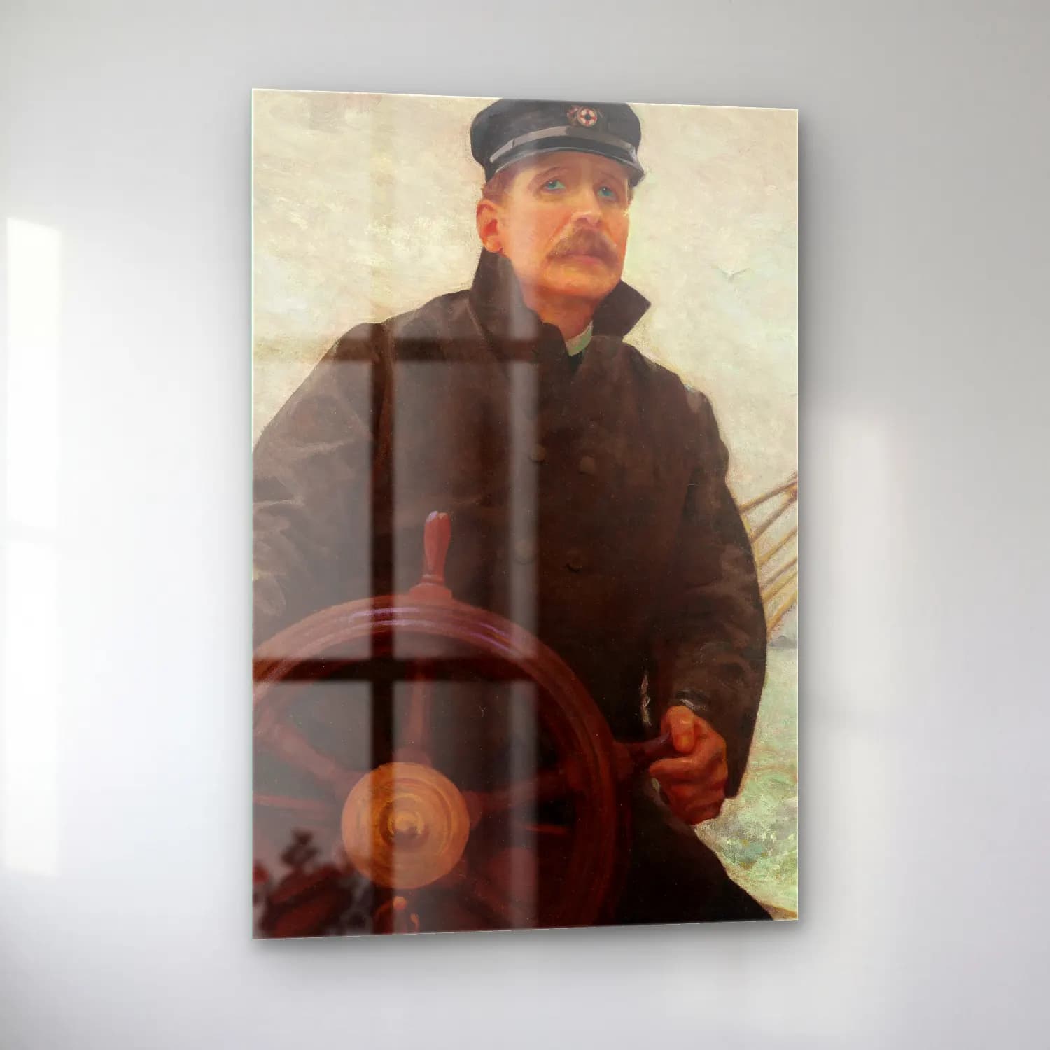 Robert William Vonnoh – At the Helm (Edward Dale Toland) (circa 1926) – Pastel Tonlar cam tablo — sol açıdan görünüm
