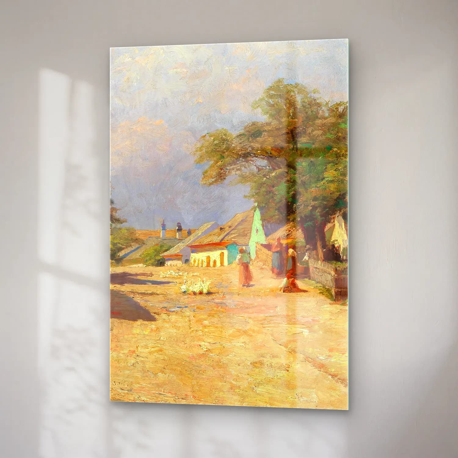 Olga Wisinger-Florian – A village road in the summer midday sun cam tablo — sağ açıdan görünüm