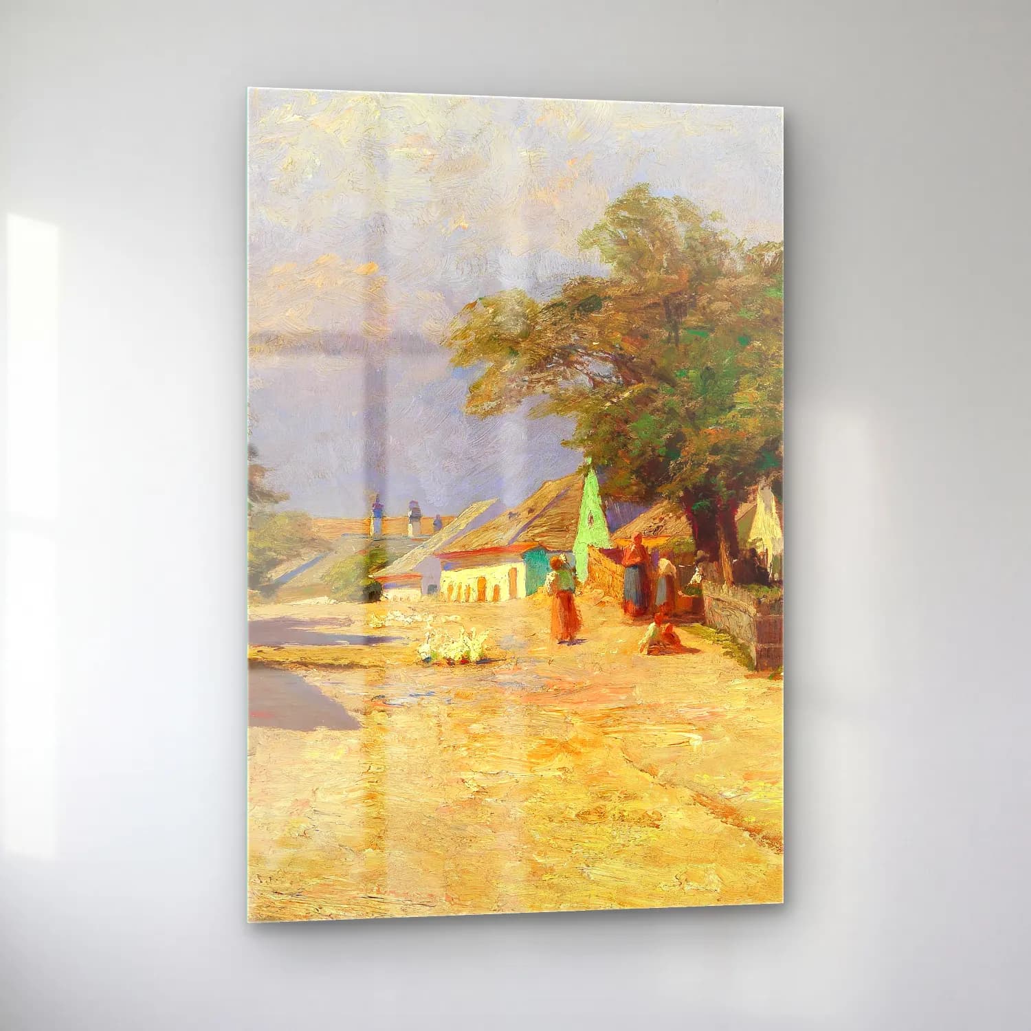 Olga Wisinger-Florian – A village road in the summer midday sun cam tablo — sol açıdan görünüm