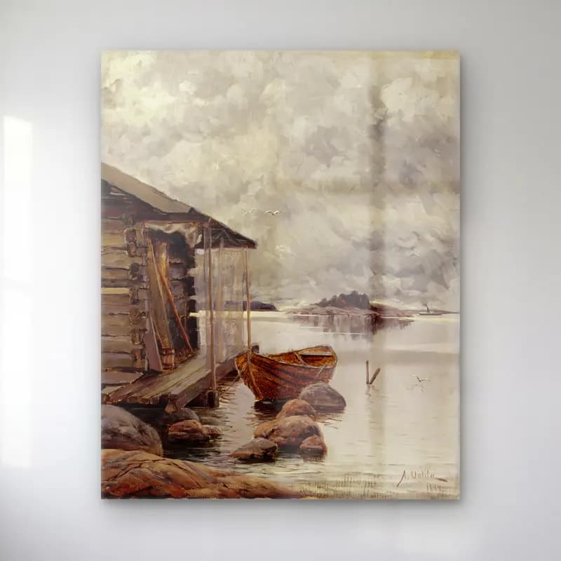 Yağlı Boya Liman ve Tekneler No. 45 cam tablo — Yağlı Boya Liman ve Tekneler No. 45 — yağlı boya liman ve tekneler