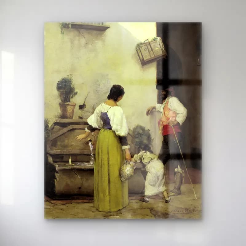 Yağlı Boya Anne ve Çocuk No. 15 cam tablo — Yağlı Boya Anne ve Çocuk No. 15 — yağlı boya anne ve çocuk