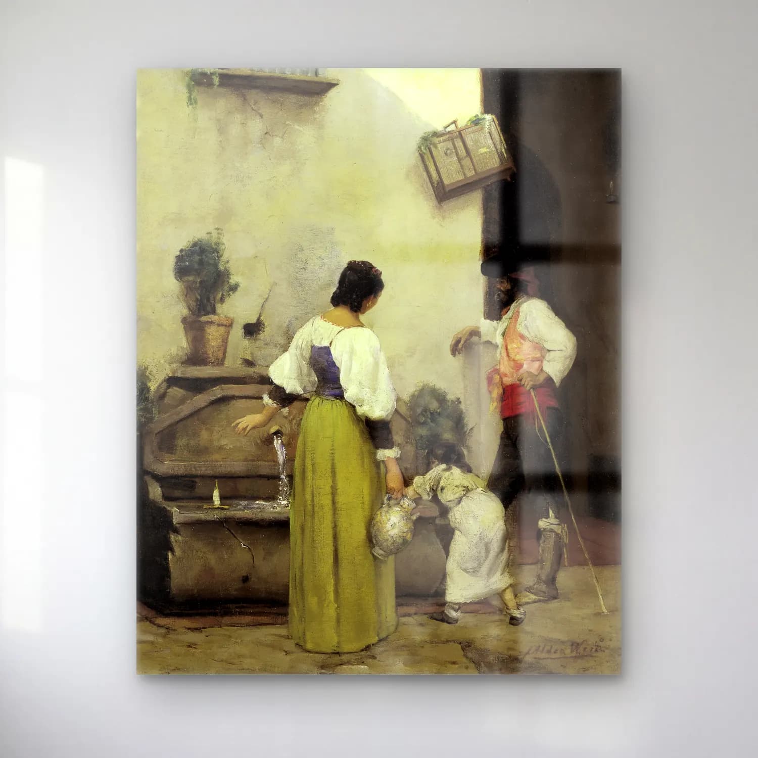Yağlı Boya Anne ve Çocuk No. 15 cam tablo — Yağlı Boya Anne ve Çocuk No. 15 — yağlı boya anne ve çocuk