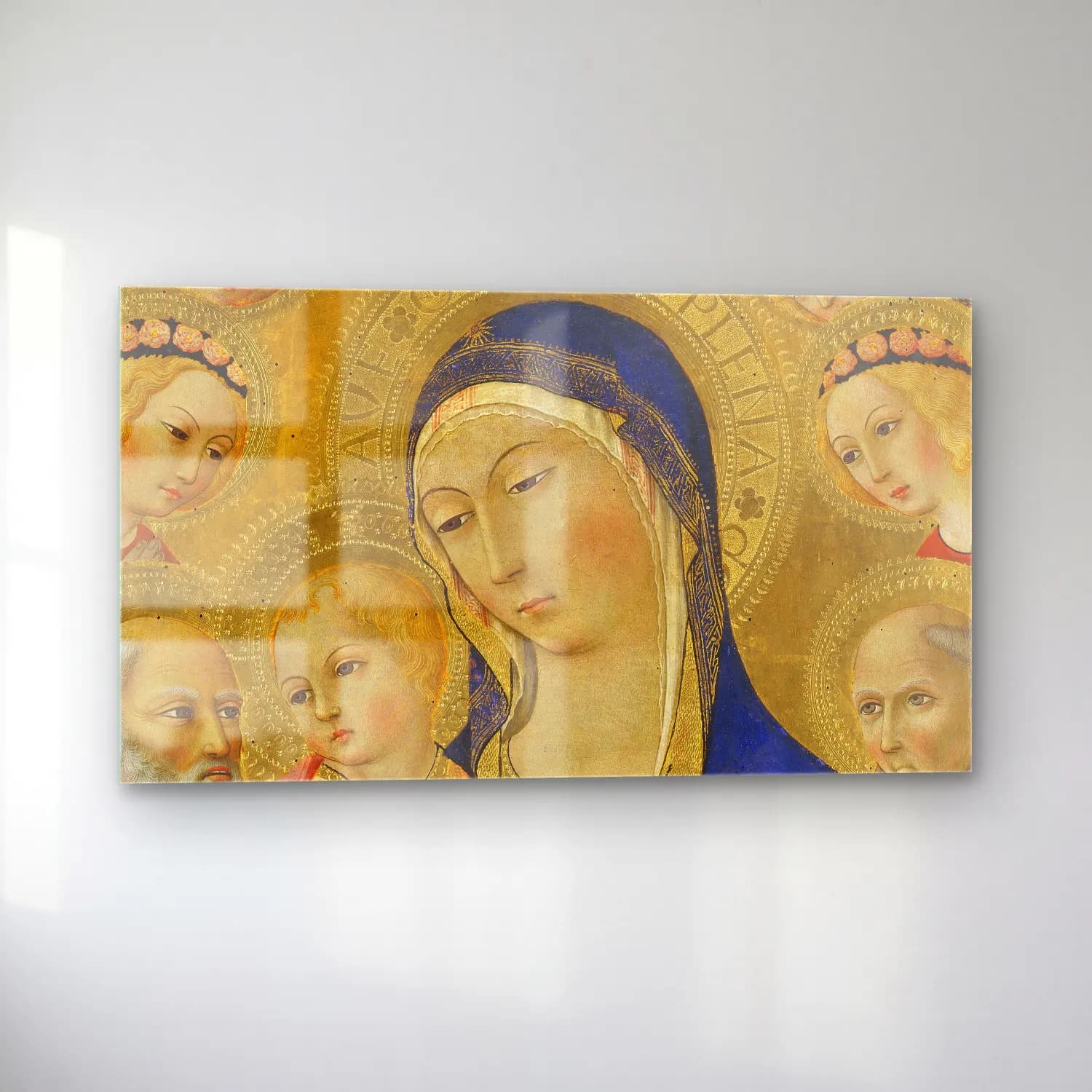 Sano di Pietro – Madonna and Child with Saint Jerome,Saint Bernardino and… cam tablo — sol açıdan görünüm