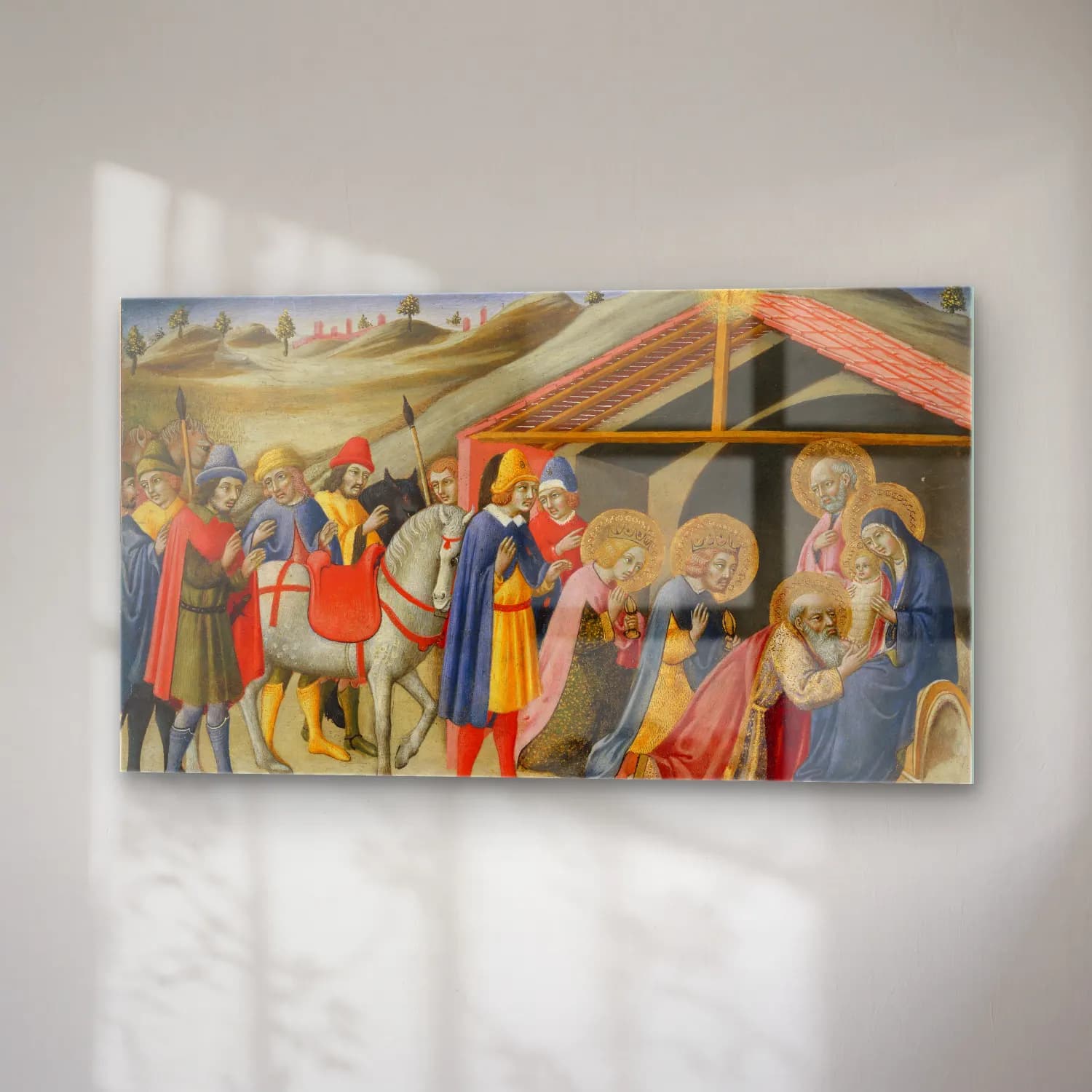 Sano di Pietro – The Adoration of the Magi (ca. 1470) cam tablo — sağ açıdan görünüm