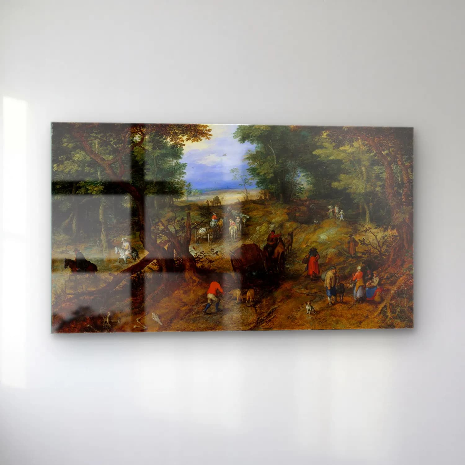 Jan Brueghel The Elder – A Woodland Road with Travelers cam tablo — sol açıdan görünüm