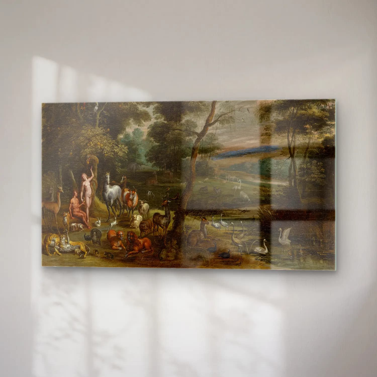 Jan Brueghel The Elder – Adam and Eve in Paradise cam tablo — sağ açıdan görünüm