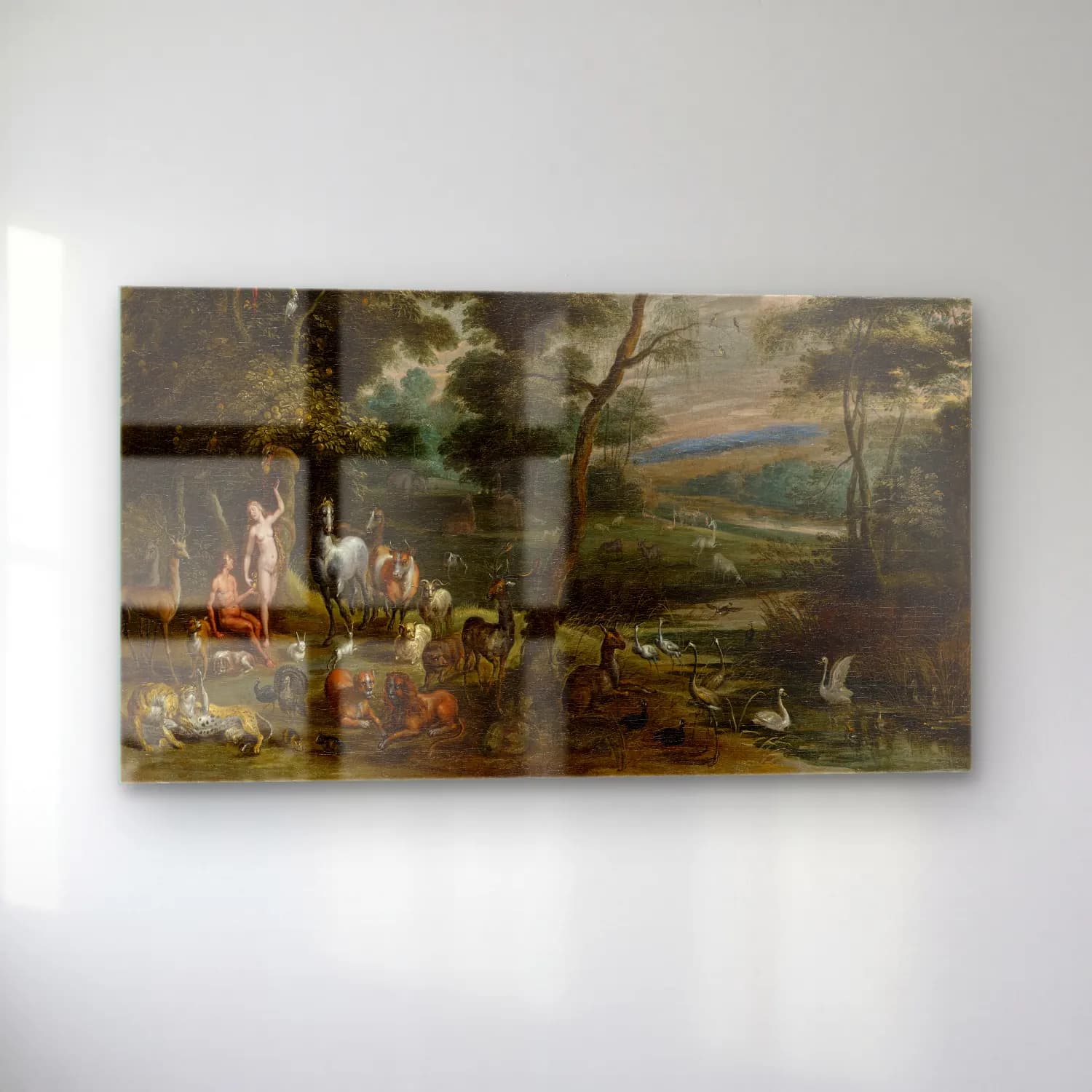 Jan Brueghel The Elder – Adam and Eve in Paradise cam tablo — sol açıdan görünüm