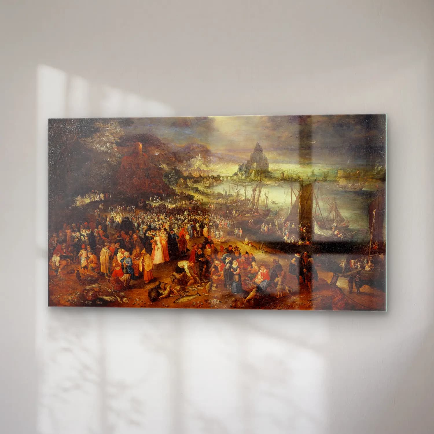 Jan Brueghel The Elder – Christ Preaching from the Boat cam tablo — sağ açıdan görünüm