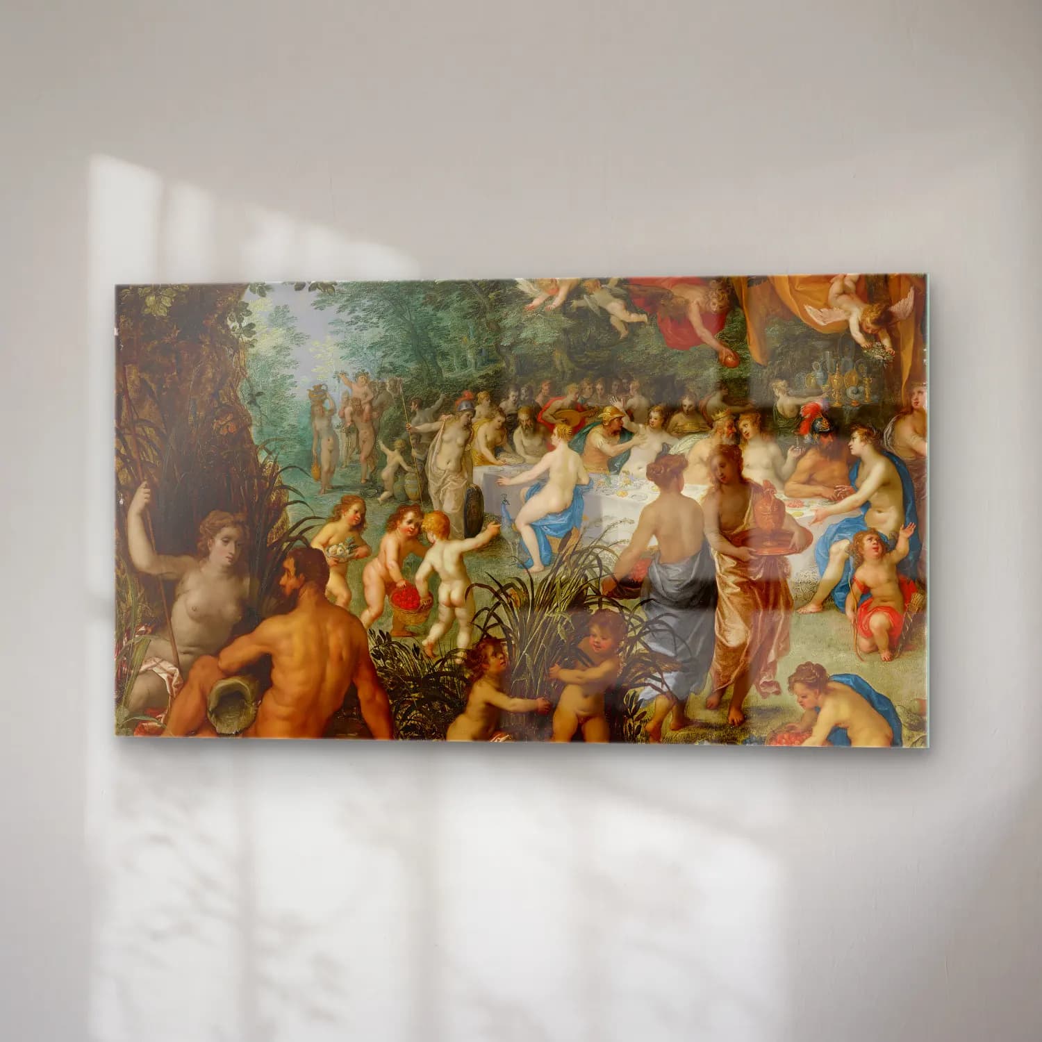 Jan Brueghel The Elder – Landscape With Wedding Of Peleus And Thetis cam tablo — sağ açıdan görünüm