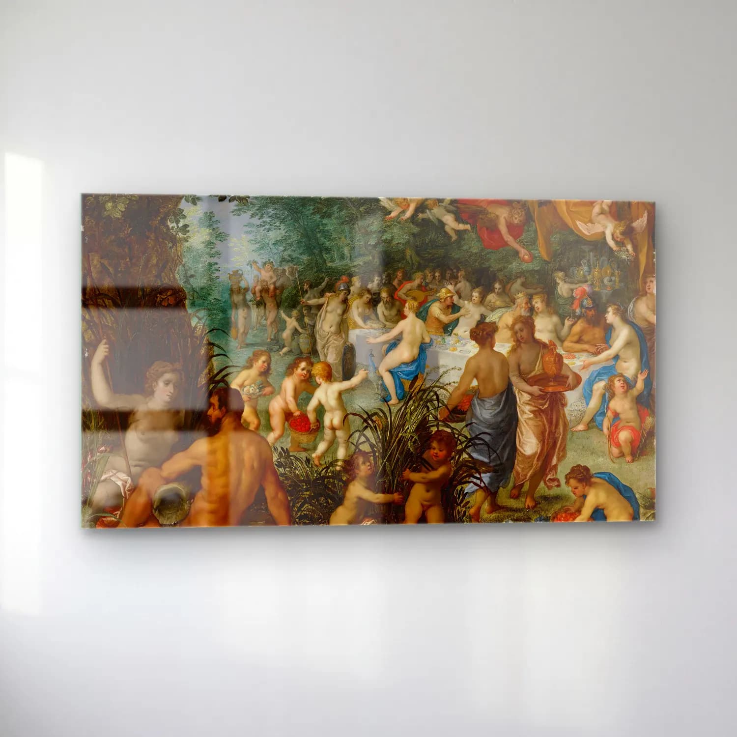 Jan Brueghel The Elder – Landscape With Wedding Of Peleus And Thetis cam tablo — sol açıdan görünüm