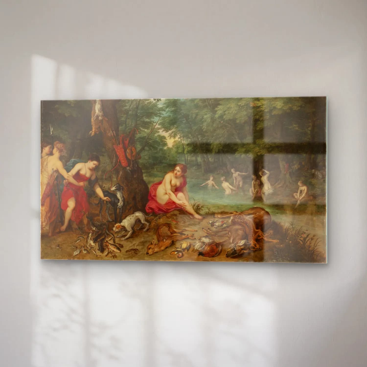 Jan Brueghel The Elder – Nymphs bathing cam tablo — sağ açıdan görünüm