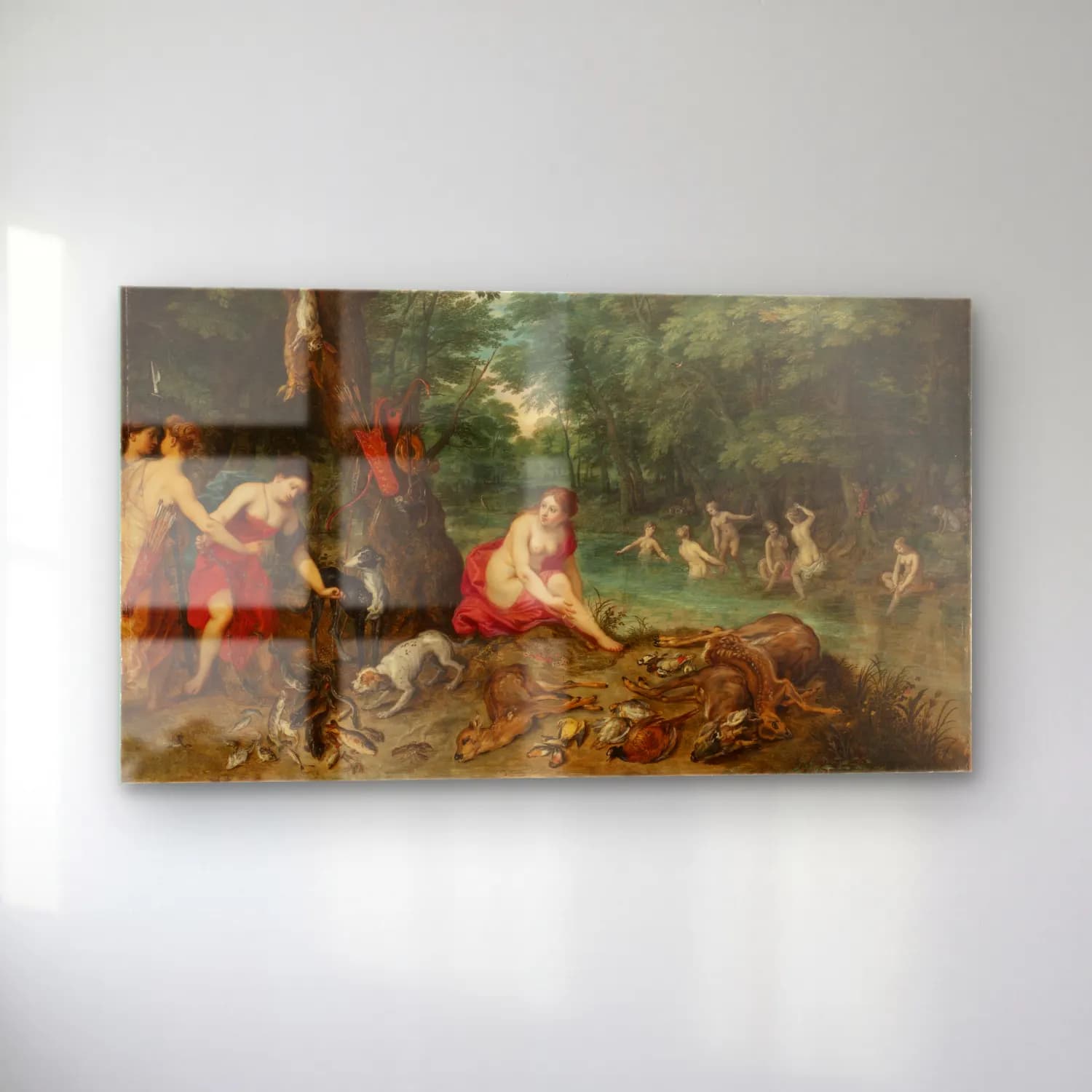 Jan Brueghel The Elder – Nymphs bathing cam tablo — sol açıdan görünüm