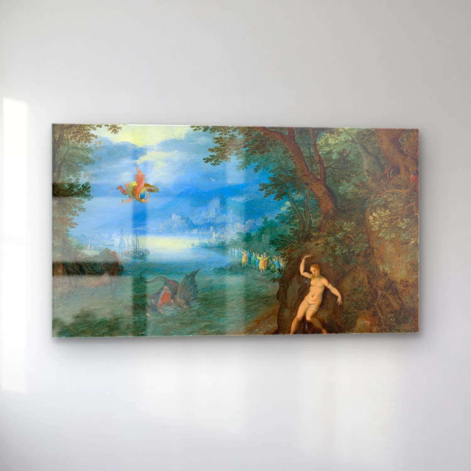 Jan Brueghel The Elder – Perseus And Andromeda cam tablo — sol açıdan görünüm