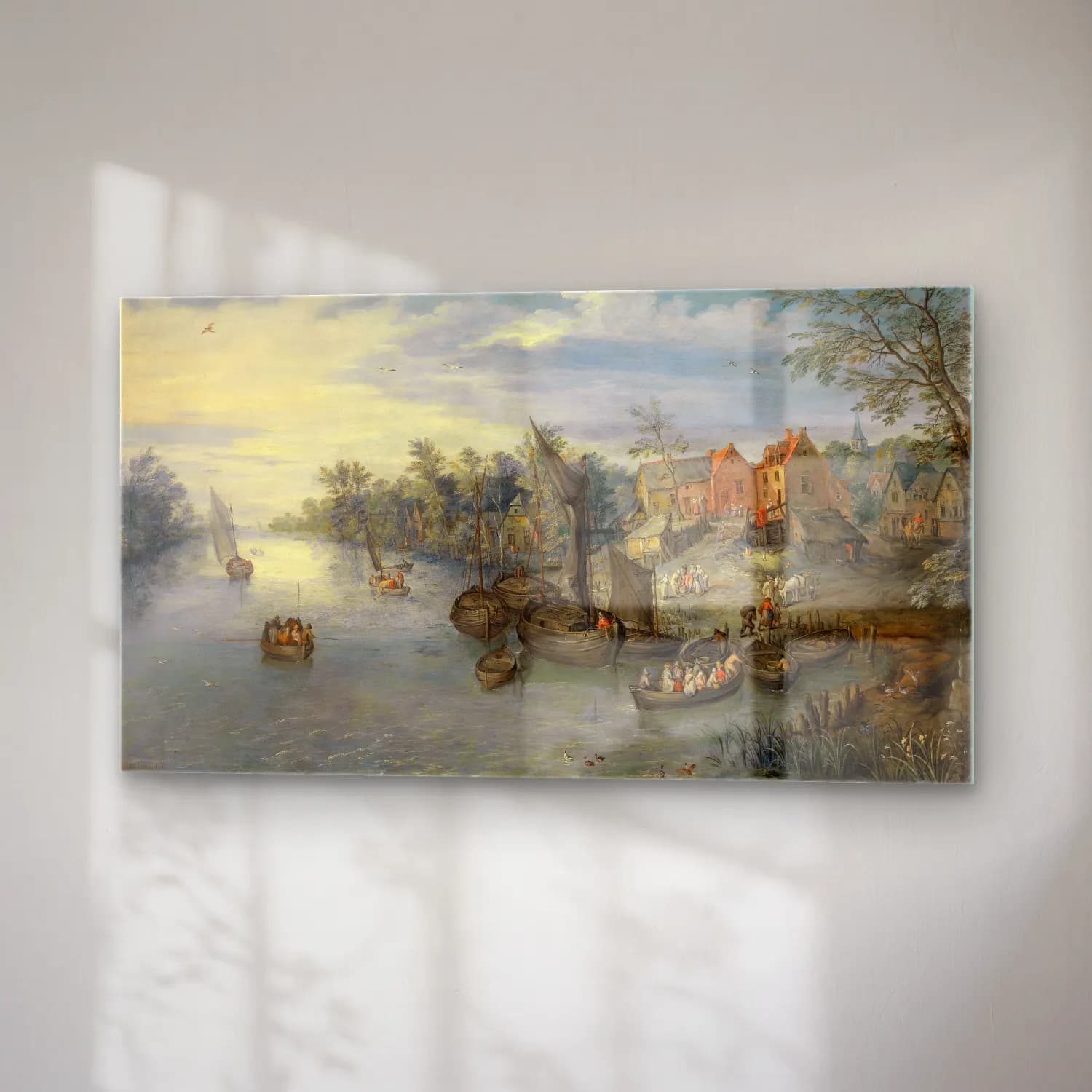 Jan Brueghel The Elder – River Landscape cam tablo — sağ açıdan görünüm