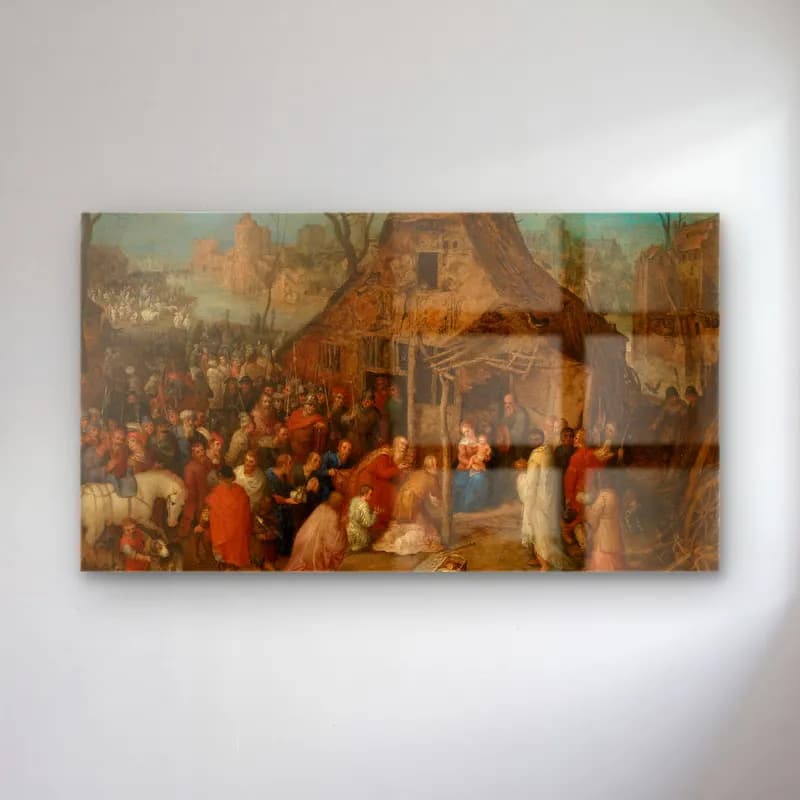 Jan Brueghel The Elder – The Adoration of the Magi cam tablo — Jan Brueghel The Elder – The Adoration of the Magi — yağlı boya dini sahne