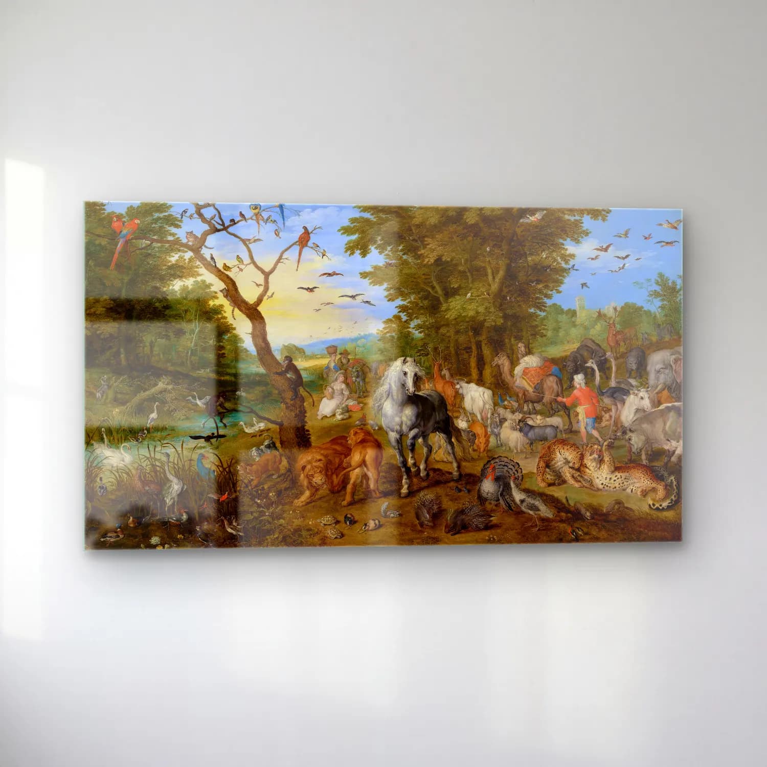 Jan Brueghel The Elder – The Entry of the Animals into Noah’s Ark cam tablo — sol açıdan görünüm