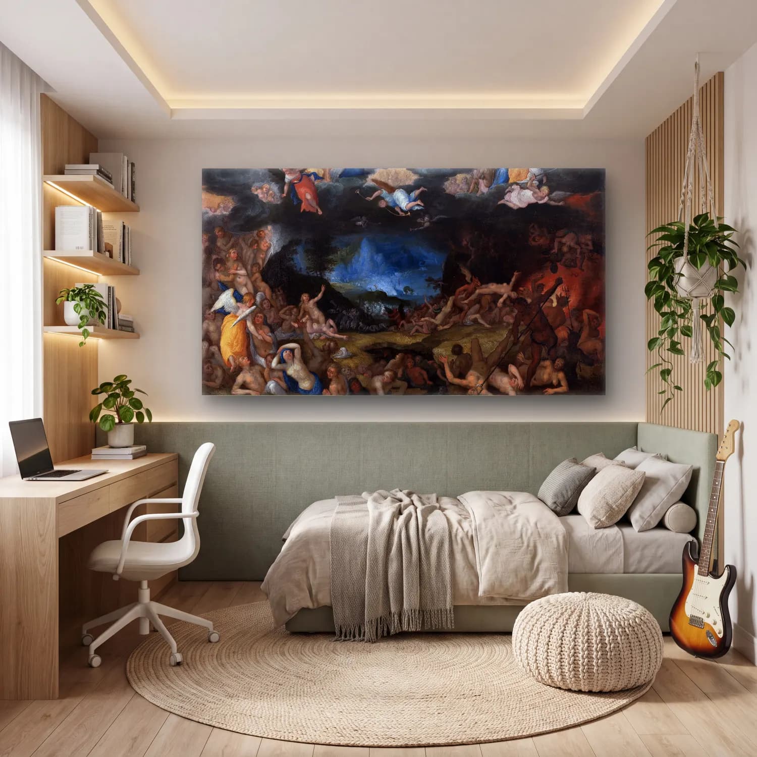 Jan Brueghel The Elder – The Last Judgement – Mavi Tonlar cam tablo — genç odasında