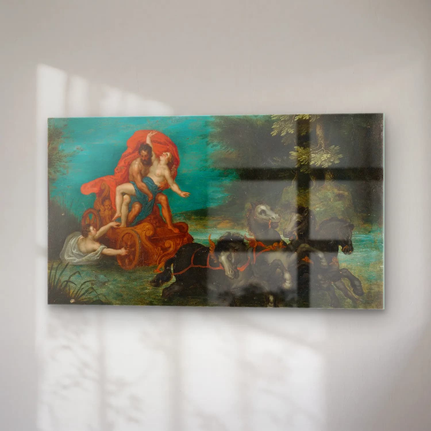Jan Brueghel The Elder – The Rape Of Proserpina cam tablo — sağ açıdan görünüm