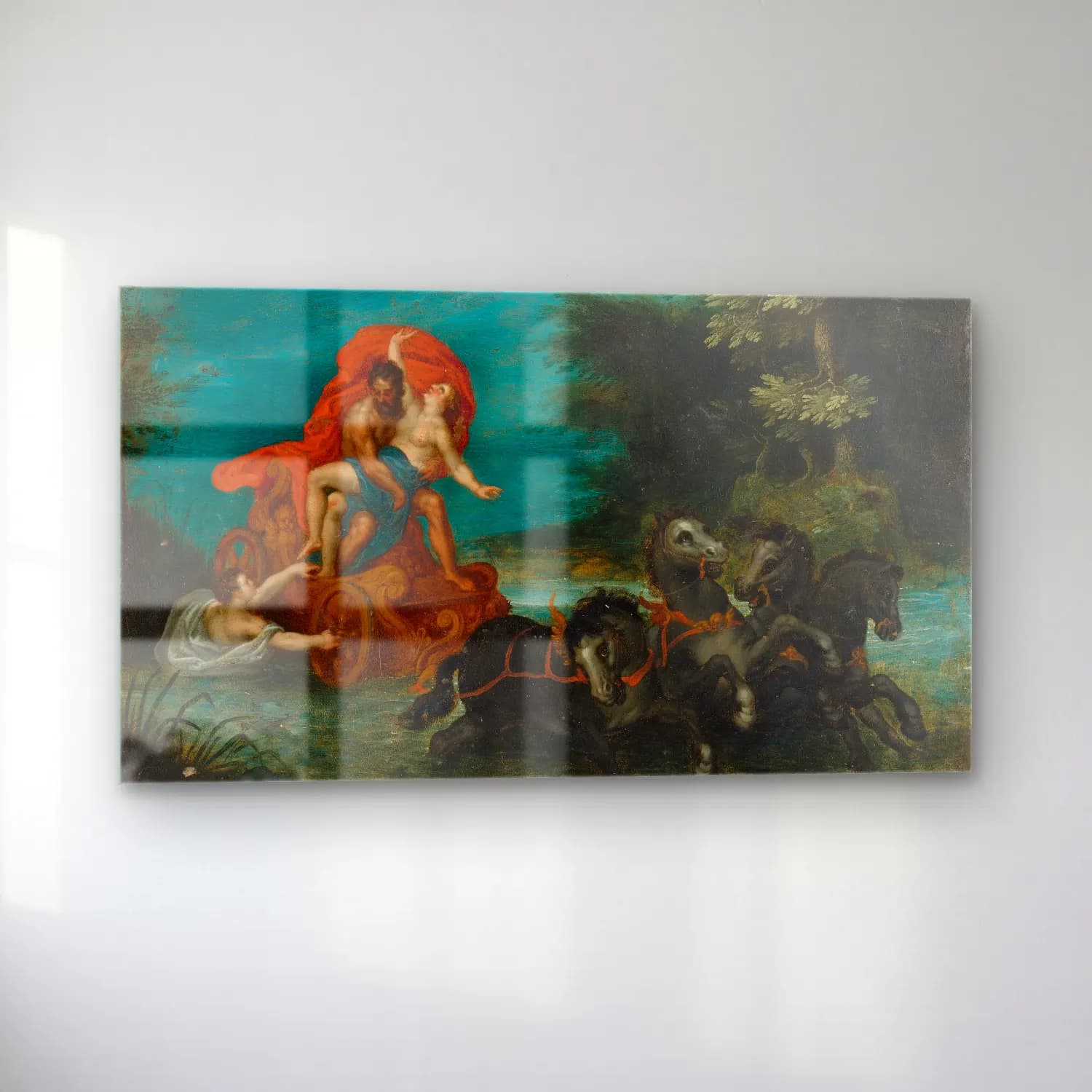 Jan Brueghel The Elder – The Rape Of Proserpina cam tablo — sol açıdan görünüm
