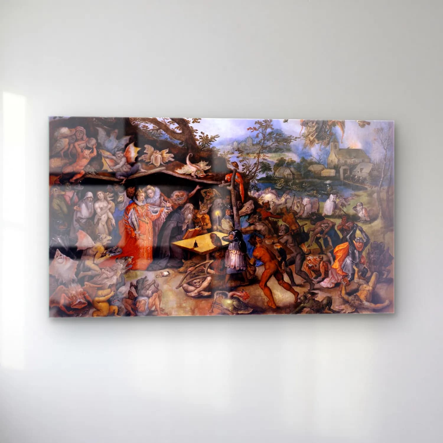 Jan Brueghel The Elder – The Temptation of Saint Anthony cam tablo — sol açıdan görünüm