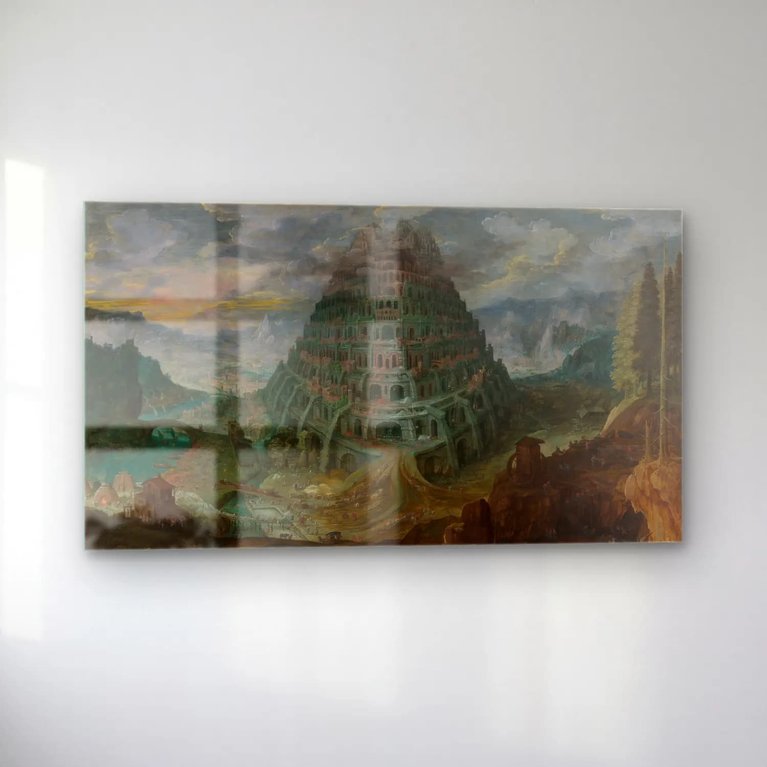 Jan Brueghel The Elder – The Tower of Babel cam tablo — sol açıdan görünüm
