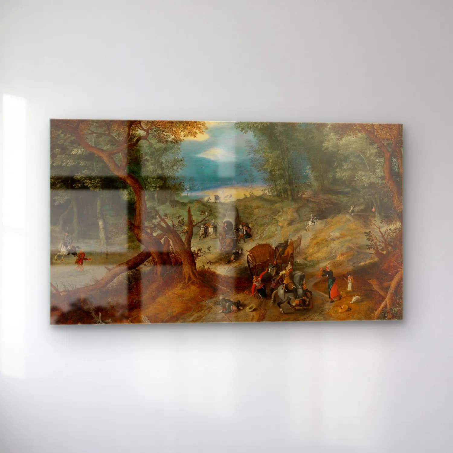Jan Brueghel The Elder – Travallers Attacked cam tablo — sol açıdan görünüm