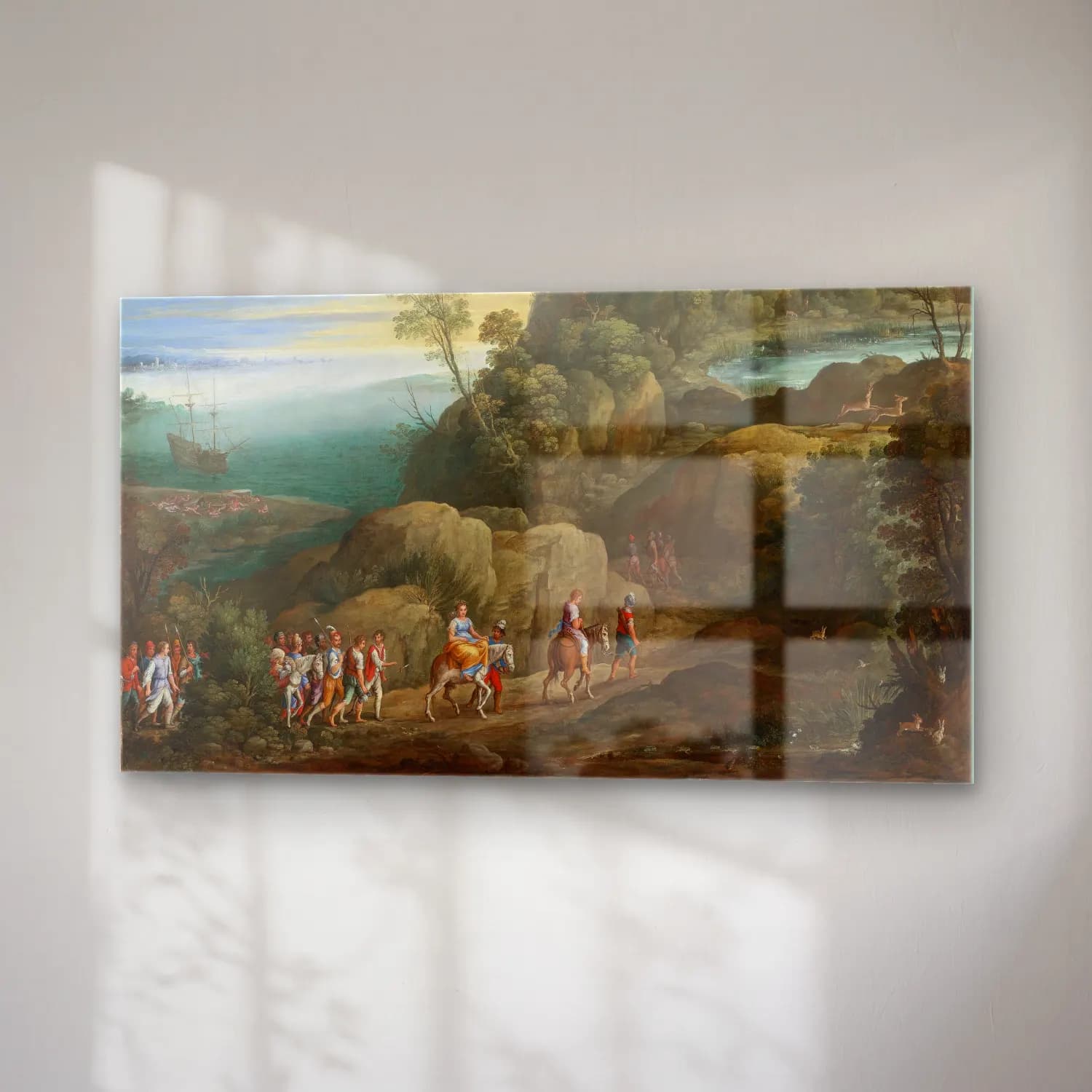 Paul Bril – An Extensive Landscape With Scenes From The Historiae… cam tablo — sağ açıdan görünüm