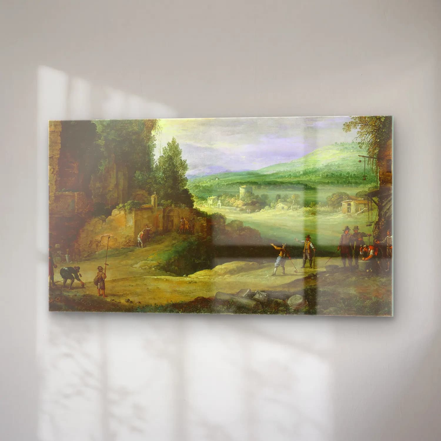 Paul Bril – Landscape with Men Playing ‘Mail à la Chicane’ cam tablo — sağ açıdan görünüm