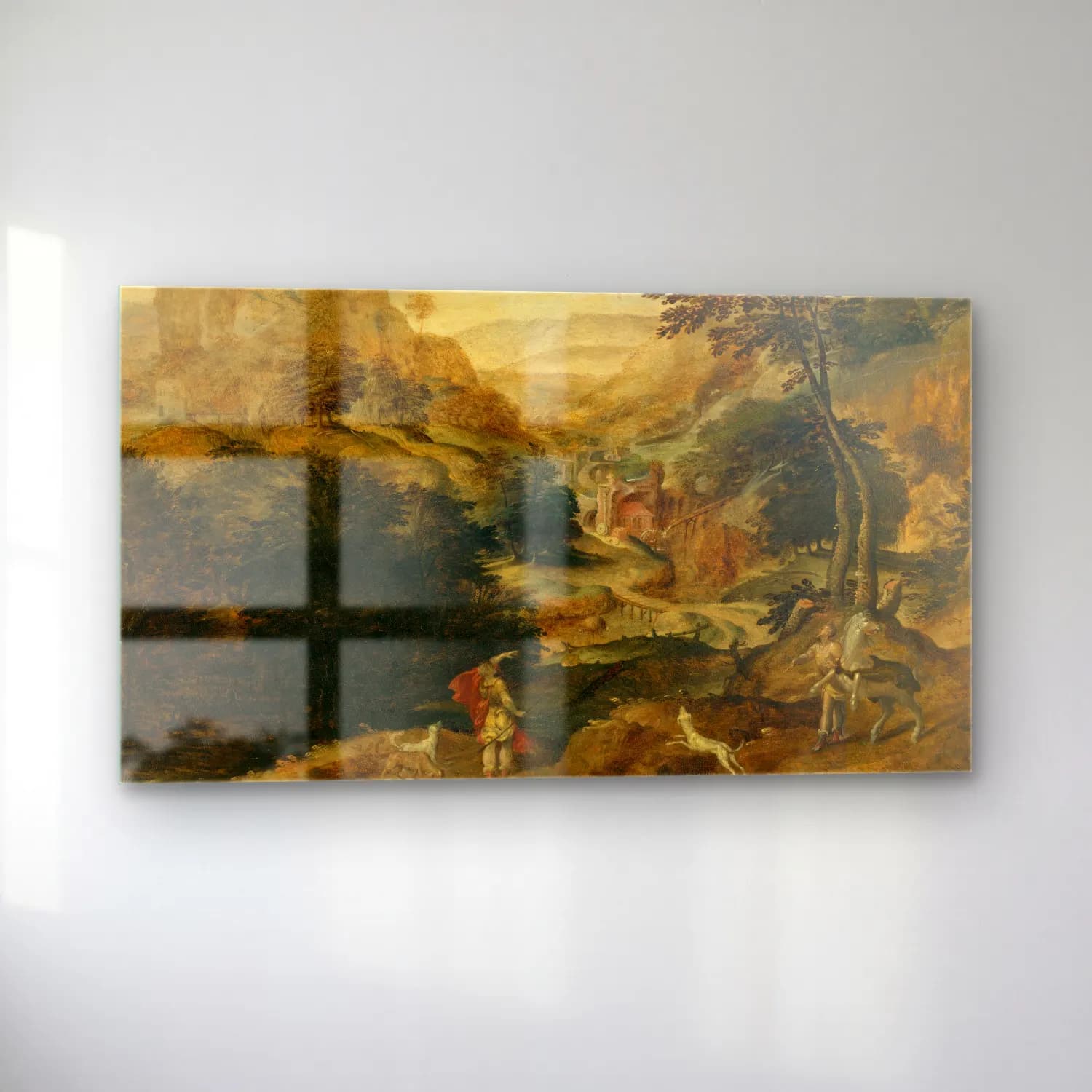 Paul Bril – The Rape of Ganymede cam tablo — sol açıdan görünüm