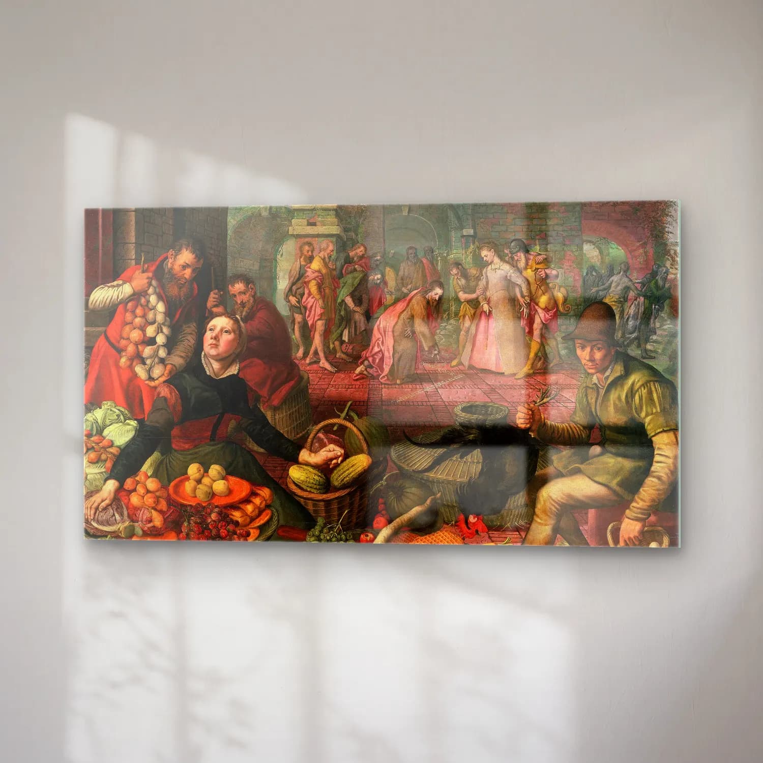 Pieter Aertsen – Christ and the Woman taken in Adultery cam tablo — sağ açıdan görünüm