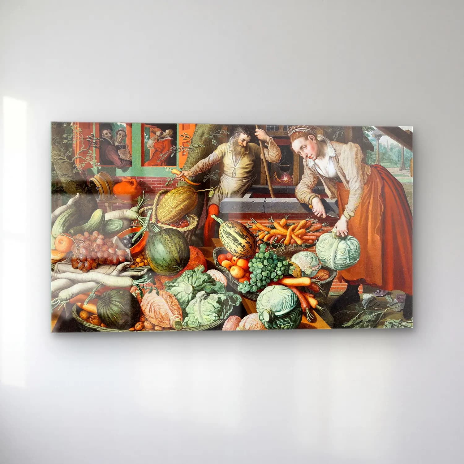 Pieter Aertsen – Market Scene cam tablo — sol açıdan görünüm