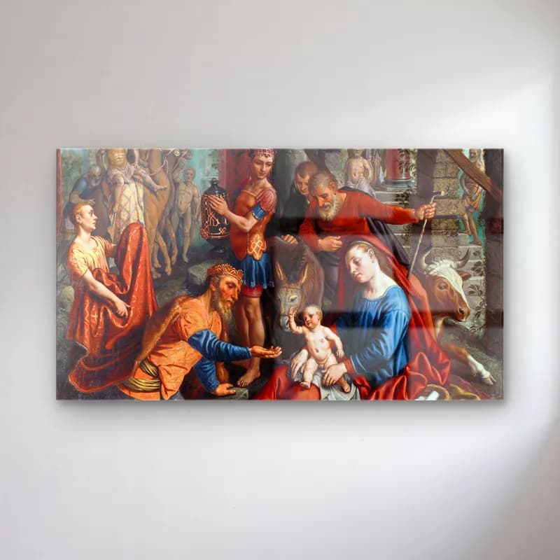 Pieter Aertsen – The Adoration of the Magi cam tablo — Pieter Aertsen – The Adoration of the Magi — yağlı boya dini sahne