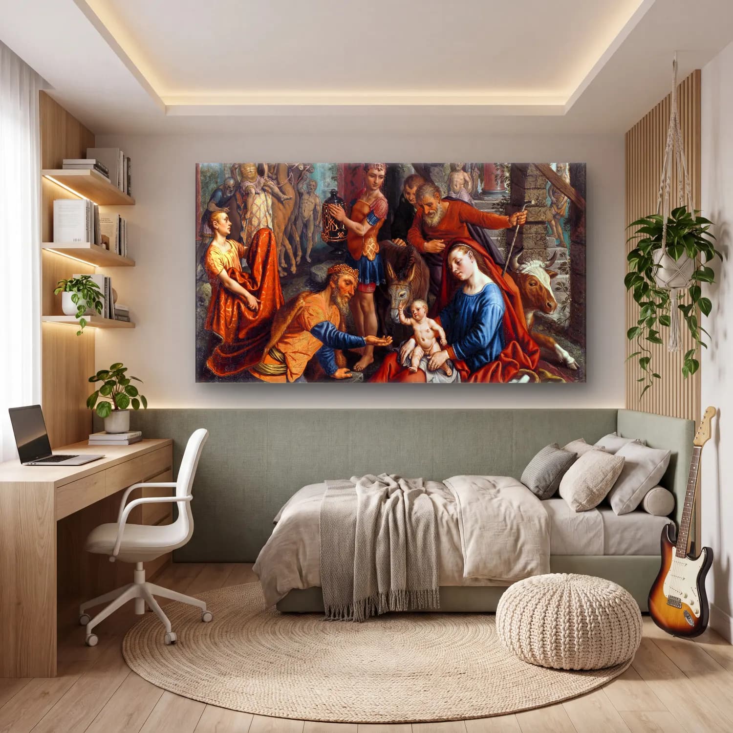 Pieter Aertsen – The Adoration of the Magi cam tablo — genç odasında