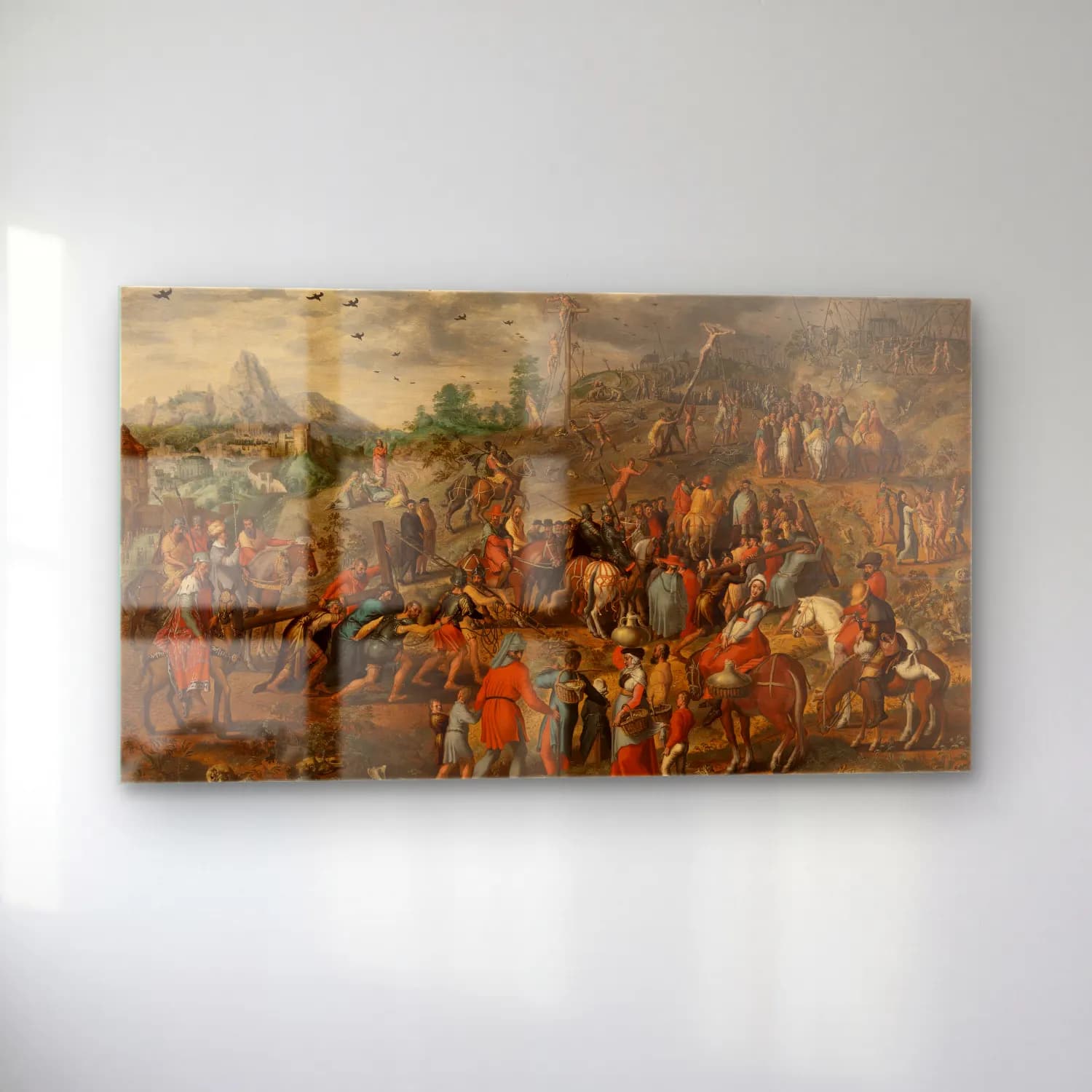 Pieter Aertsen – The Bearing of the Cross cam tablo — sol açıdan görünüm