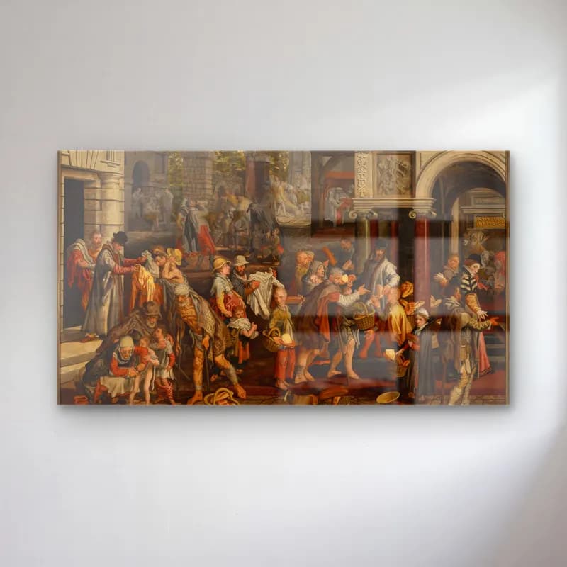 Pieter Aertsen – Wing of an Altarpiece with Adoration of the Magi cam tablo — Pieter Aertsen – Wing of an Altarpiece with Adoration of the Magi — yağlı boya dini sahne