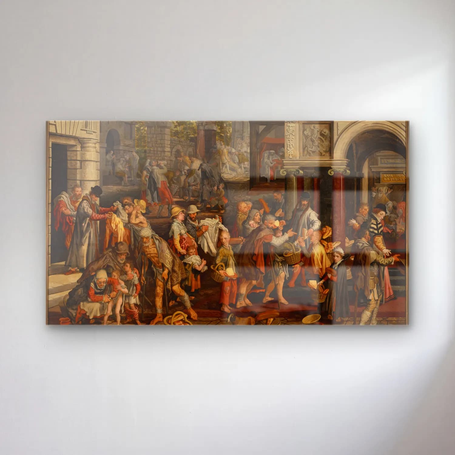 Pieter Aertsen – Wing of an Altarpiece with Adoration of the Magi cam tablo — Pieter Aertsen – Wing of an Altarpiece with Adoration of the Magi — yağlı boya dini sahne