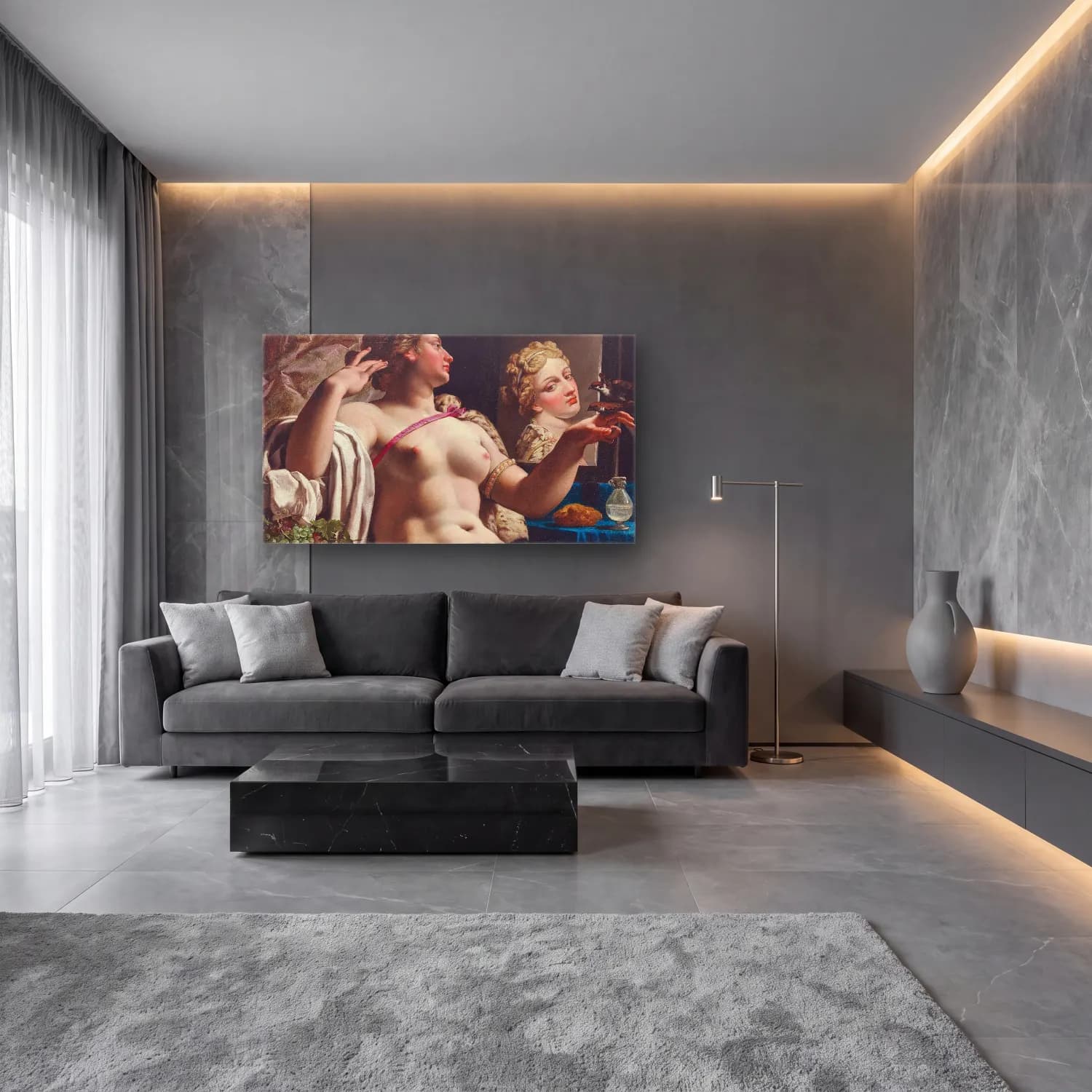 Abraham Janssens – An Allegory Of Lust (Lascivia) cam tablo — lüks salon duvarında