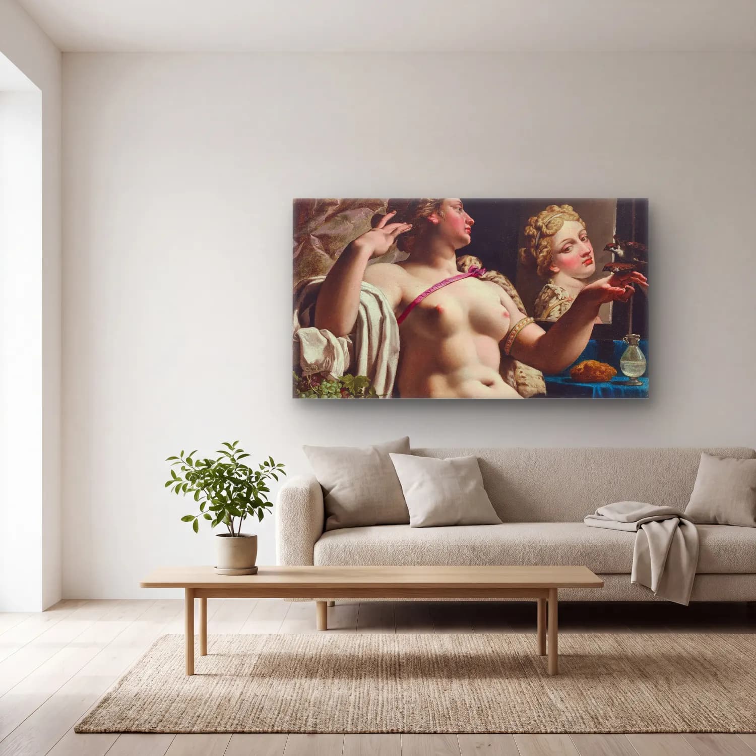 Abraham Janssens – An Allegory Of Lust (Lascivia) cam tablo — açık renk salonda