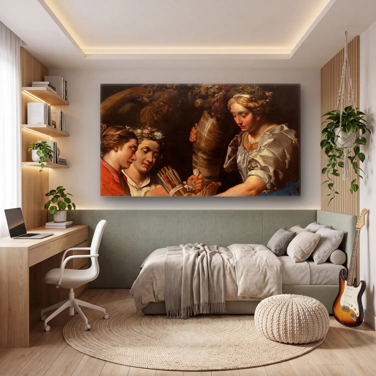 Abraham Janssens – Concord, Charity and Sincerity Conquering Discord cam tablo — genç odasında